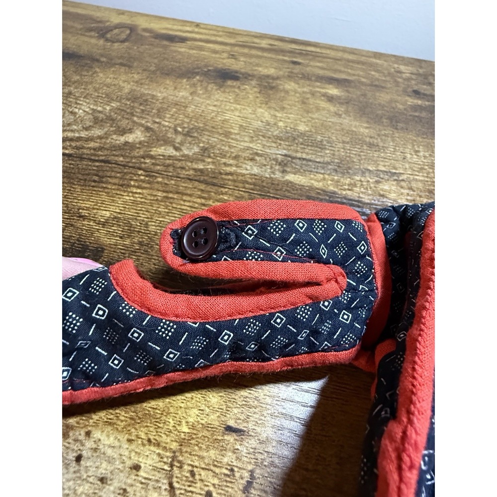 Handmade embroidered traditional Chinese baby booties Red Blue Flowers - Picture 2 of 5